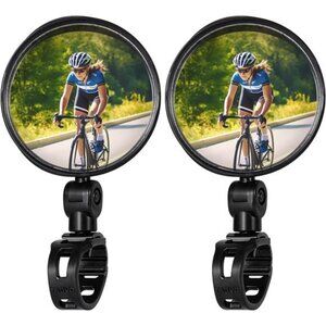 Bike Mirror, Bicycle Cycling Rear View Safe Mirrors, Adjustable Rotatable